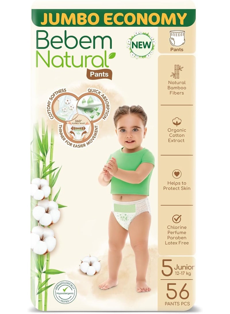 Bebem Natural - Pants Diapers - Large Size 5 - 56 Pieces